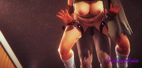  Final Fantasy VII Hentai 3D - Yuffie Cunnilingus, blowjob and fucked - Japanese manga anime porn